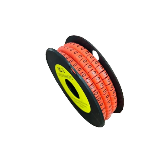 Grippes Cable Marker Red - O on a spool for organized cable management and easy identification