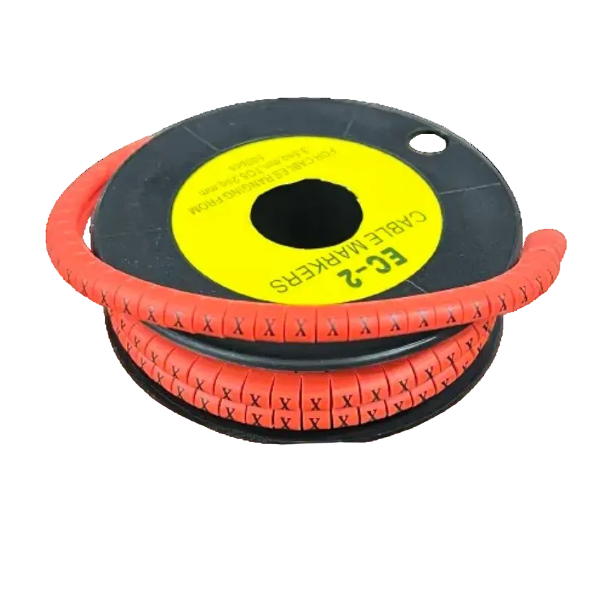 Grippes Cable Marker Red - X on a spool for organized cable management and identification