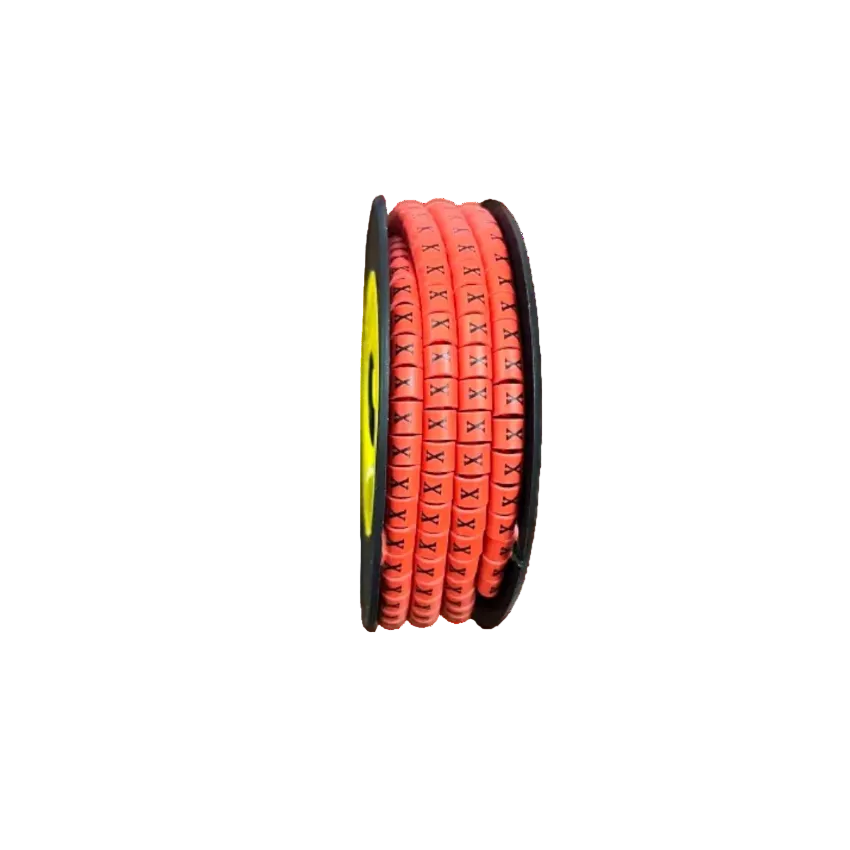 Grippes Cable Marker Red - X on a spool for organized cable management and easy identification