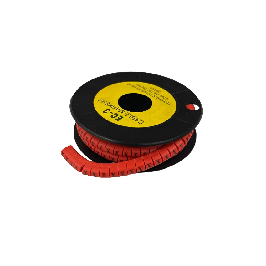 Grippes Cable Marker Red - X on a spool for organized cable management and labeling