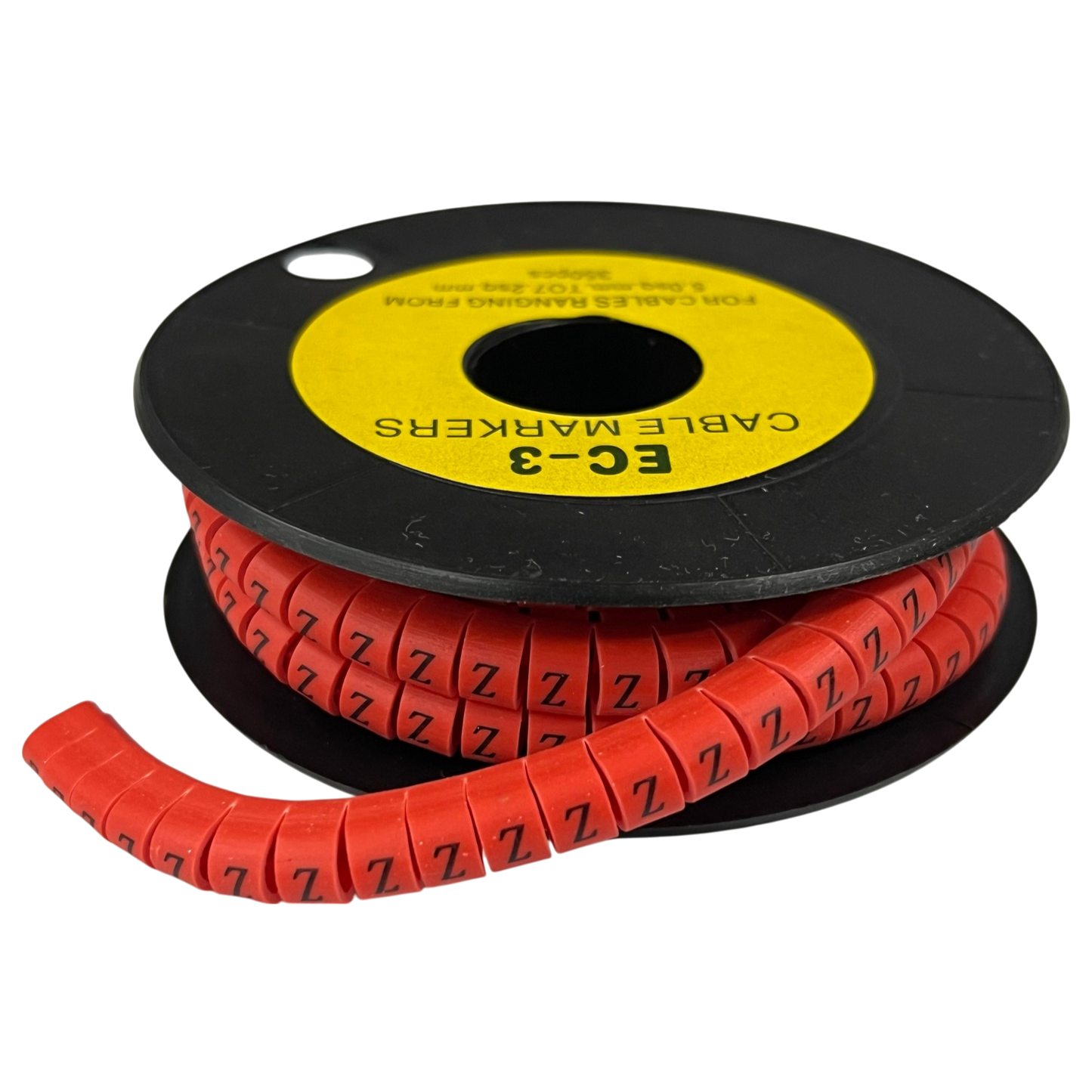 Grippes Cable Marker Red - Z on spool for organized cable management and easy identification
