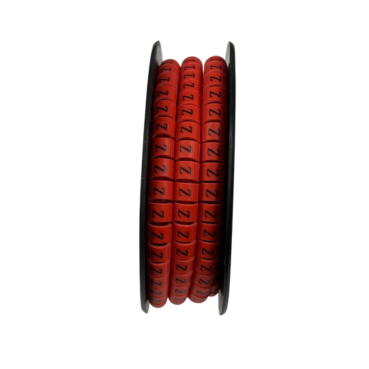 Grippes Cable Marker Red - Z on a spool, designed for organized cable management and identification