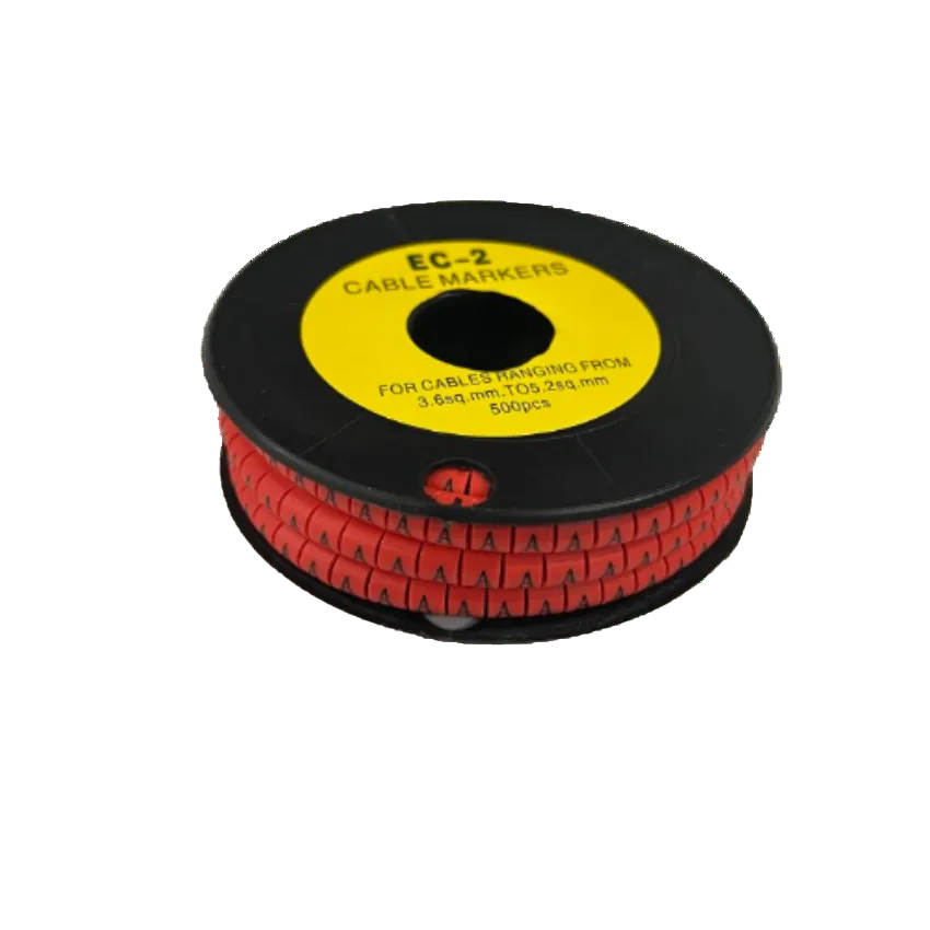 500pcs Cable Marker Red - A on a spool for organizing and identifying cables easily