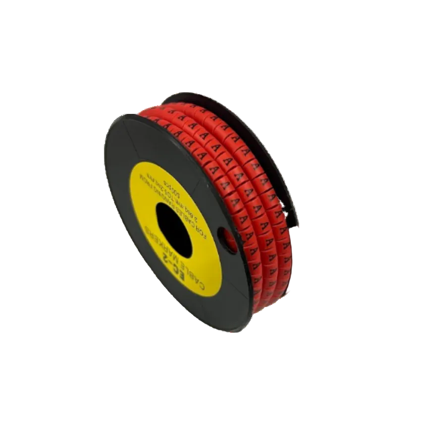 500pcs Cable Marker Red - A on a spool, perfect for organizing and labeling cables