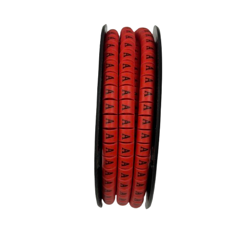 500pcs Cable Marker Red - A for organized cable management and easy identification