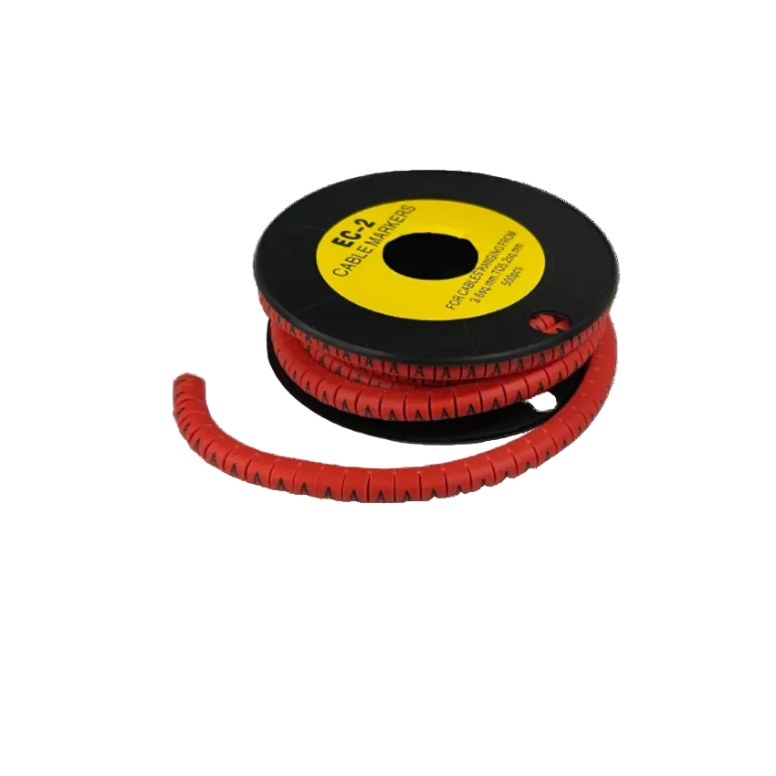 500pcs Cable Marker Red - A on a spool for organizing cables and enhancing identification