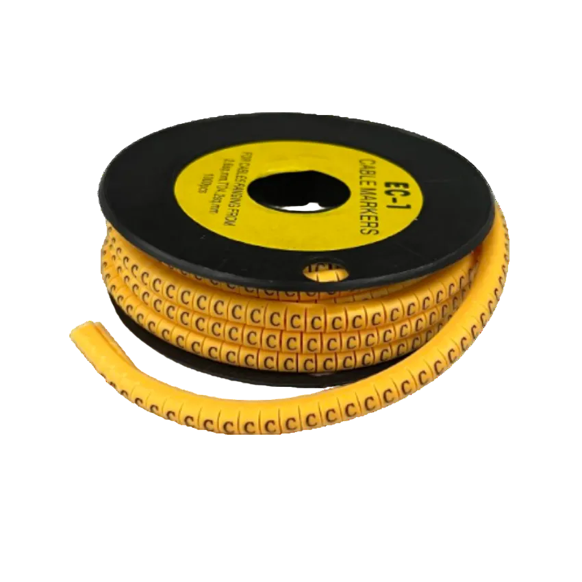 EC-1Y cable marker 1000PCS in yellow for organized cable management and identification