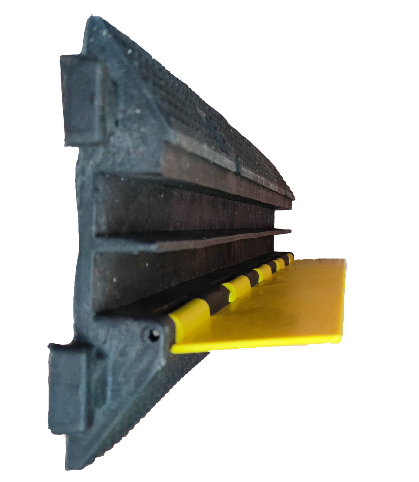Grippes Cable Ramp Protector 2 Channel with black and yellow design for cable management
