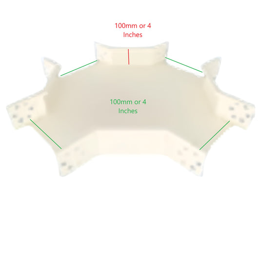 Royu Cable Tray Horizontal Cross 4 x 4 Inches white plastic connector for cable management
