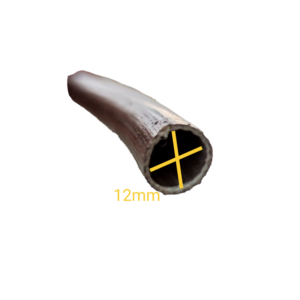 Close-up of cambric tubing 80cm length with 12mm diameter for electrical circuitry and parts
