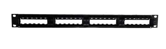 AMP cat6 24 port patch panel network access point with black metal housing