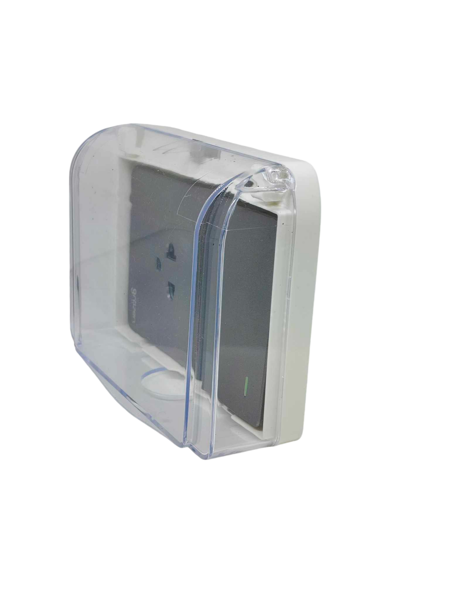 Grazen Weatherproof Plate Cover with 1 Gang Universal Outlet with Ground and 1 Way Switch 16A 220V WC-019-W + GW-007