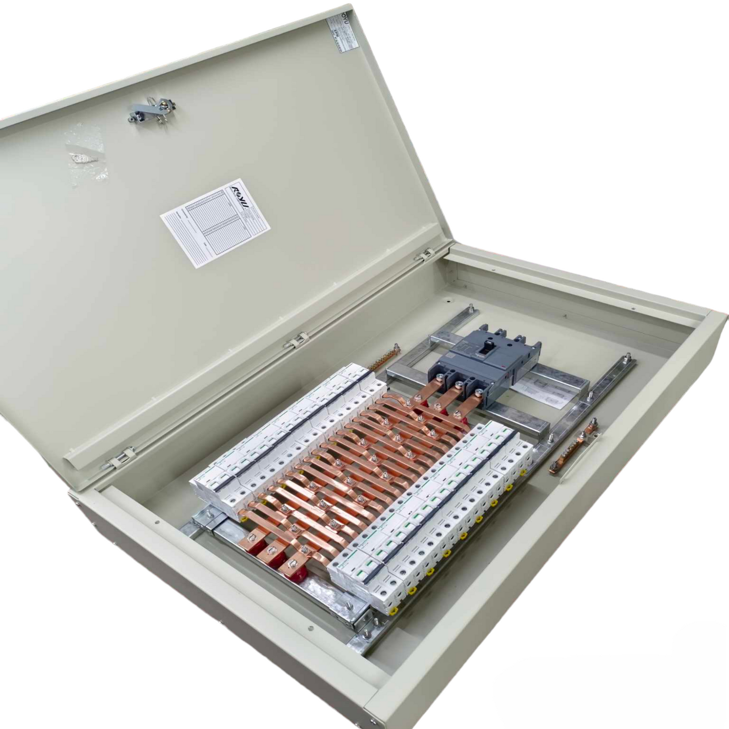 Panel Board for EZC250F 160A 25KAIC 3 Pole Main and 18 Branches 6KAIC 2 Pole Miniature ( Schneider), 3 Pole Main 2 Pole 18 Branches