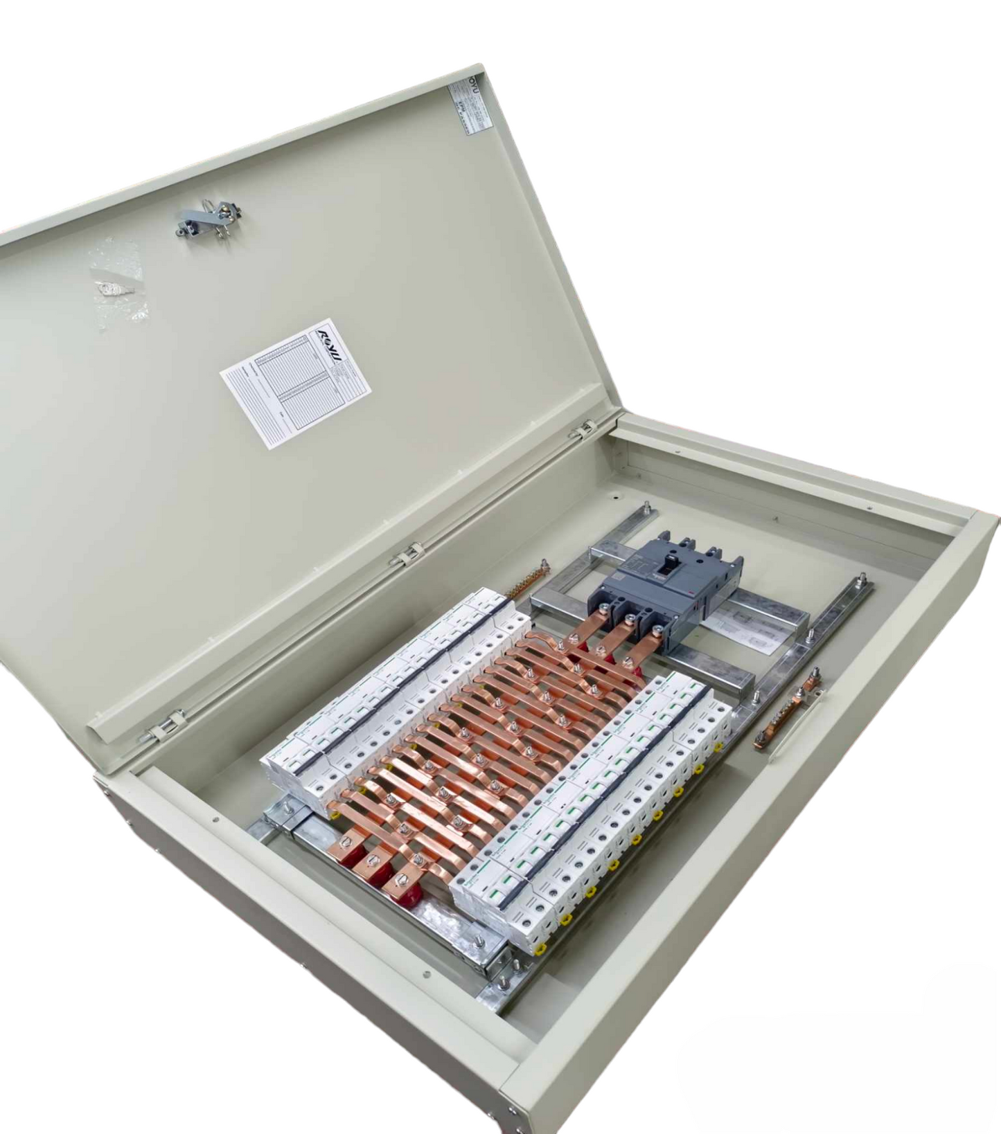 Panel Board for EZC250F 200A 25KAIC 3 Pole Main and 18 Branches 6KAIC 2 Pole Miniature ( Schneider), 3 Pole Main 2 Pole 18 Branches