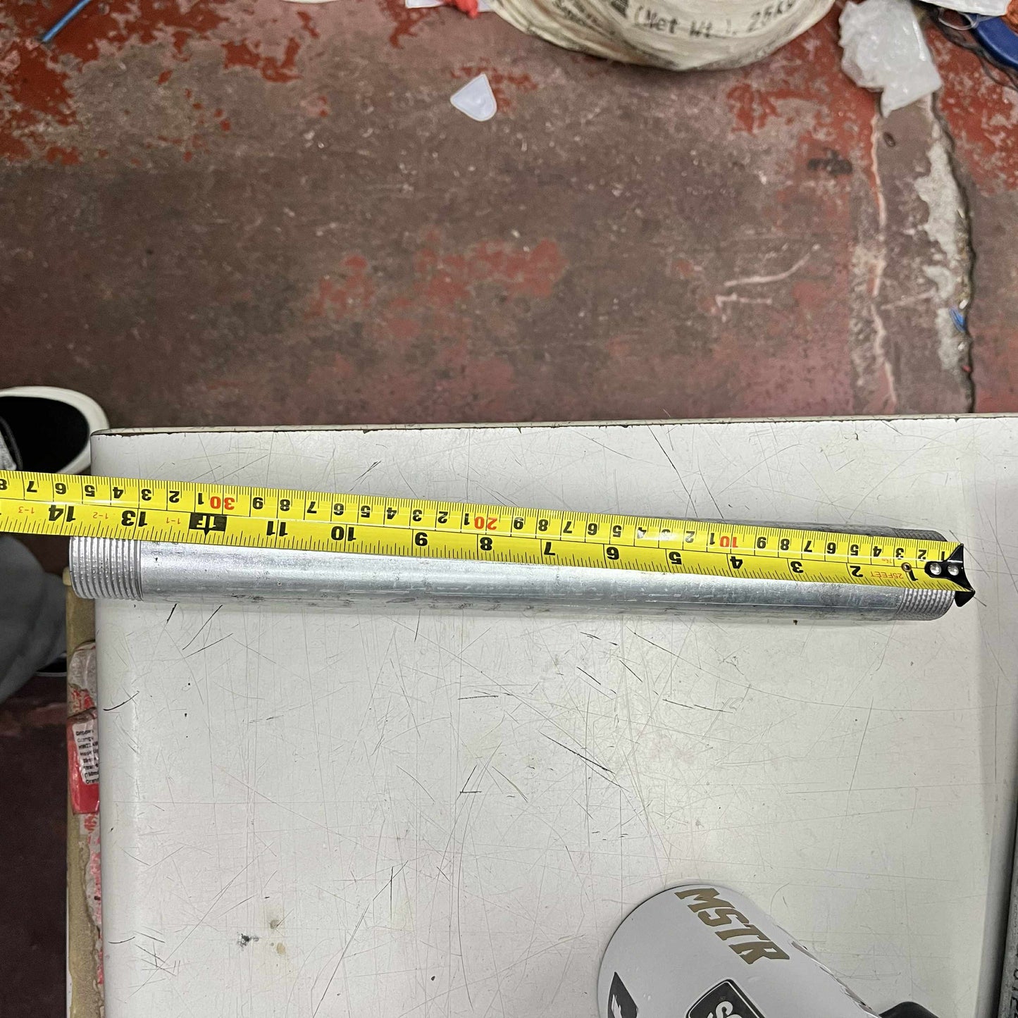 EMT Conduit Pipe Nipple 1 1/4 Inches x 14 Inches, Diameter 3.17cm x Length 35cm