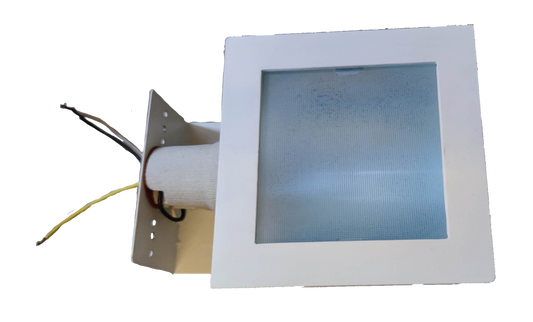 Downlight Fixture Square 5 Inches 1xE27 White with Glass Cover