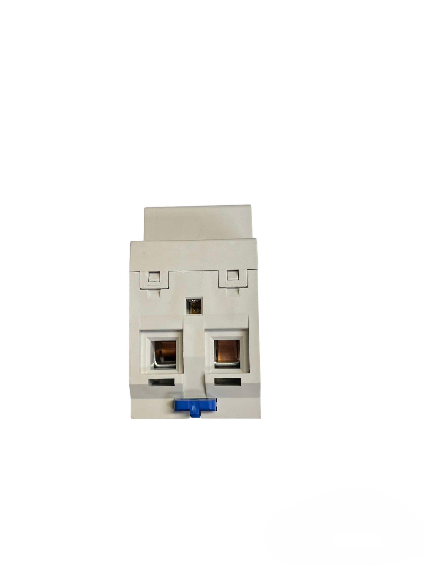 Chint 2 pole 40A din rail contactor in white with blue switch for electrical control