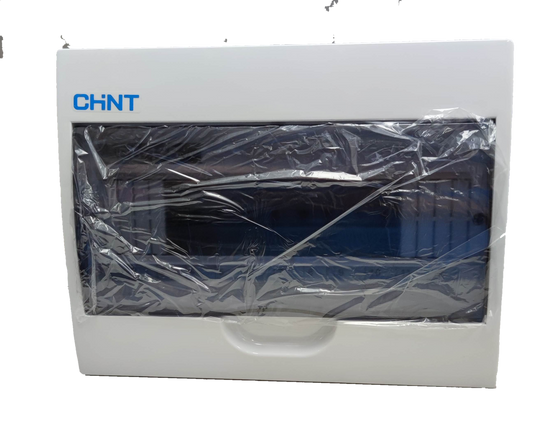 Chint 12 Ways Distribution Box white plastic enclosure with transparent cover and protective film