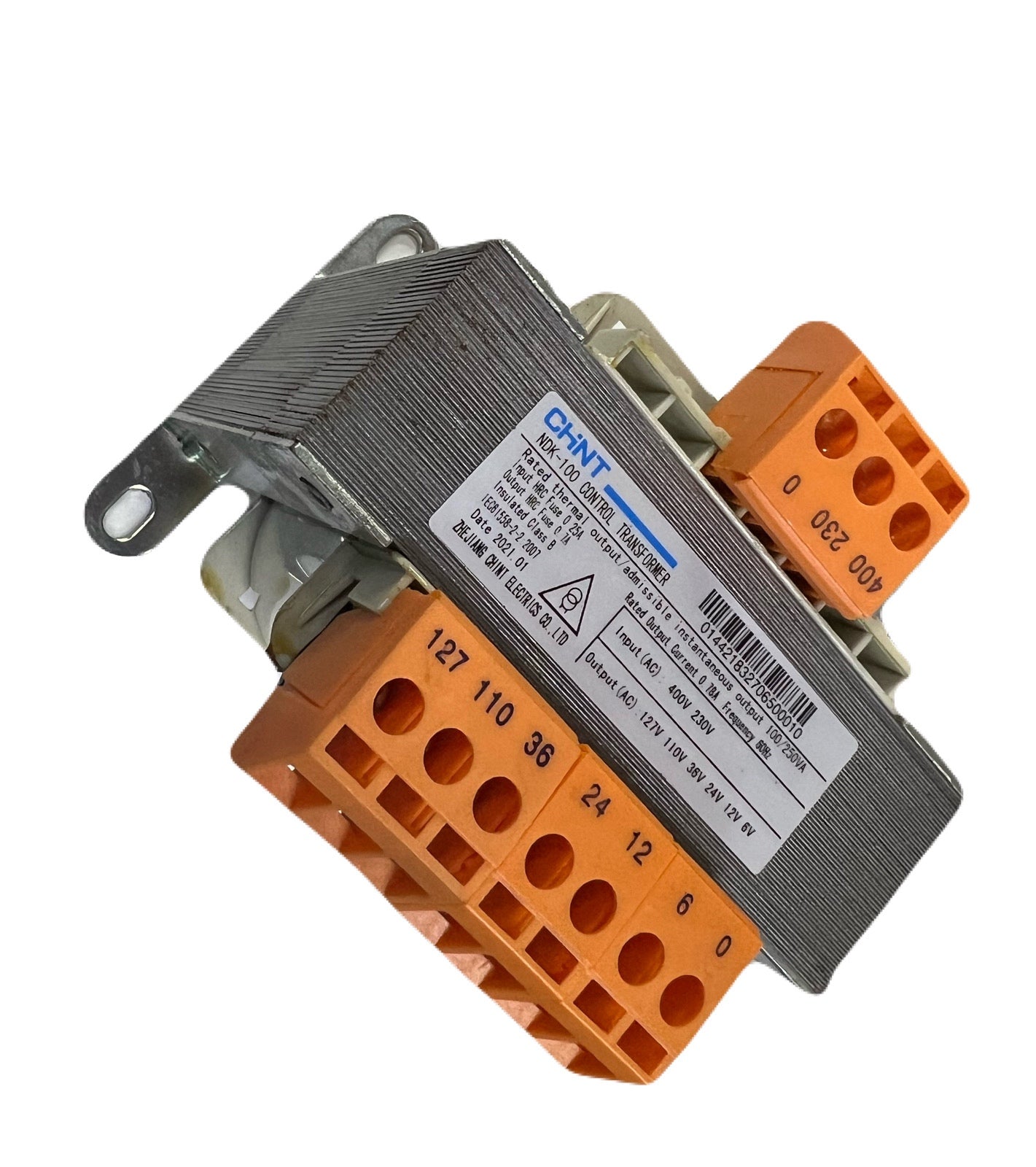 Chint Control Transformer 100VA NDK-100 with orange terminal blocks for door chimes and bells