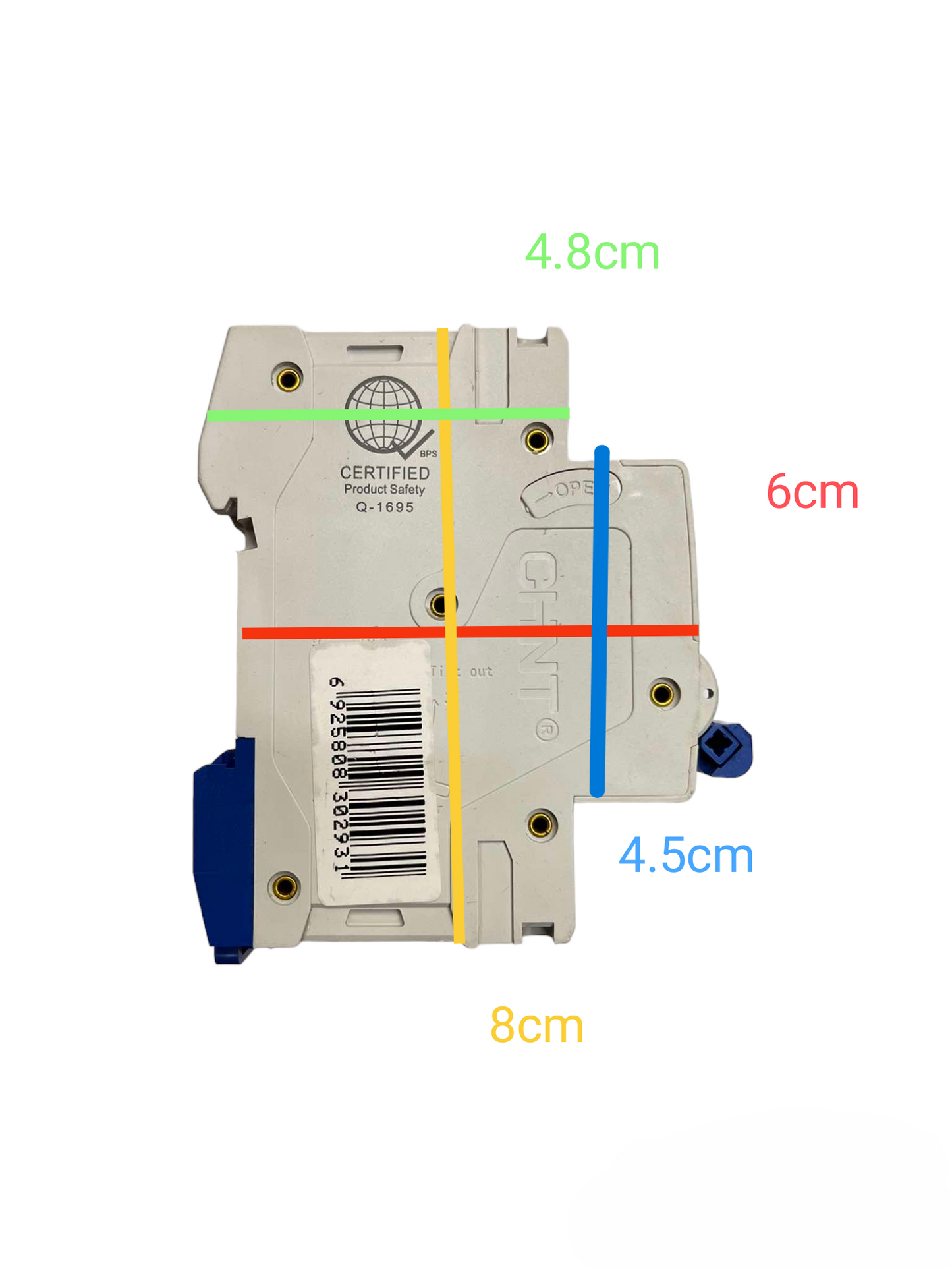 Chint NB1-63 1P C20 MCB electrical circuit breaker with product safety certification and screw terminals