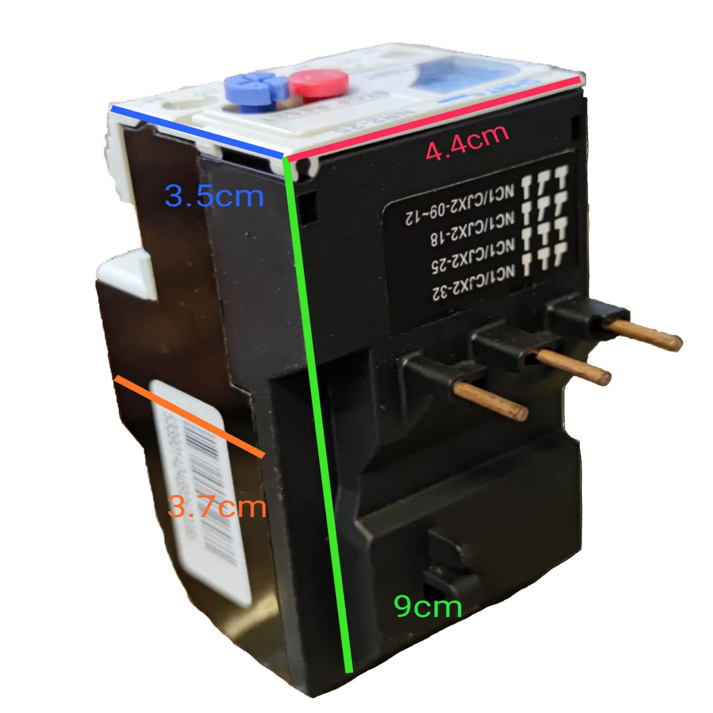 Chint Overload Relay NR2-25 with outlined dimensions and secure mounting options for electrical safety