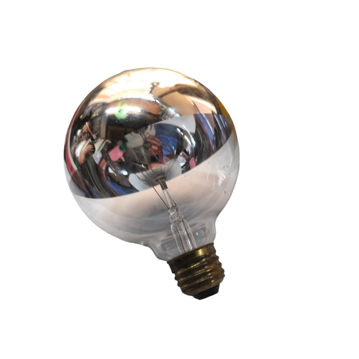 Chiyoda 60W Reflector Bulb 220V incandescent light bulb with reflective silver coating and screw base