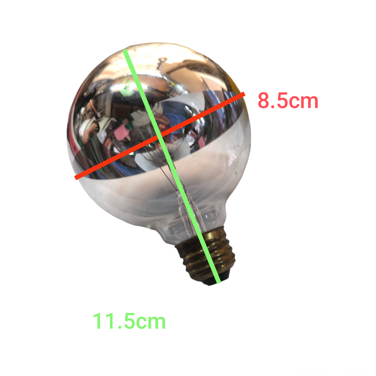 Chiyoda 60W Reflector Bulb 220V incandescent bulb with silver reflective coating and screw base
