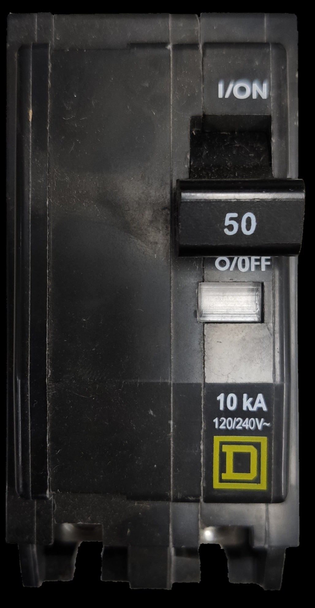Square D Circuit Breaker 50A 2 Pole QOB with on off switch and 10 kA rating
