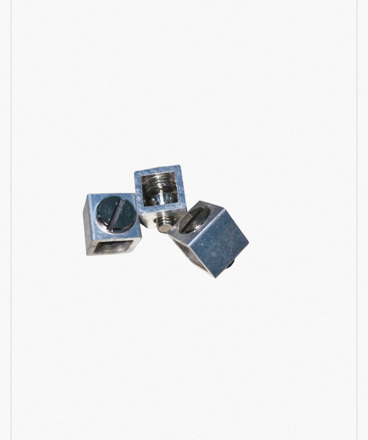 GE and Koten circuit breaker bolt on lugs in metallic finish with screws for electrical connections