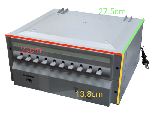Commax 10 station intercom system with multiple buttons and compact design for security communication