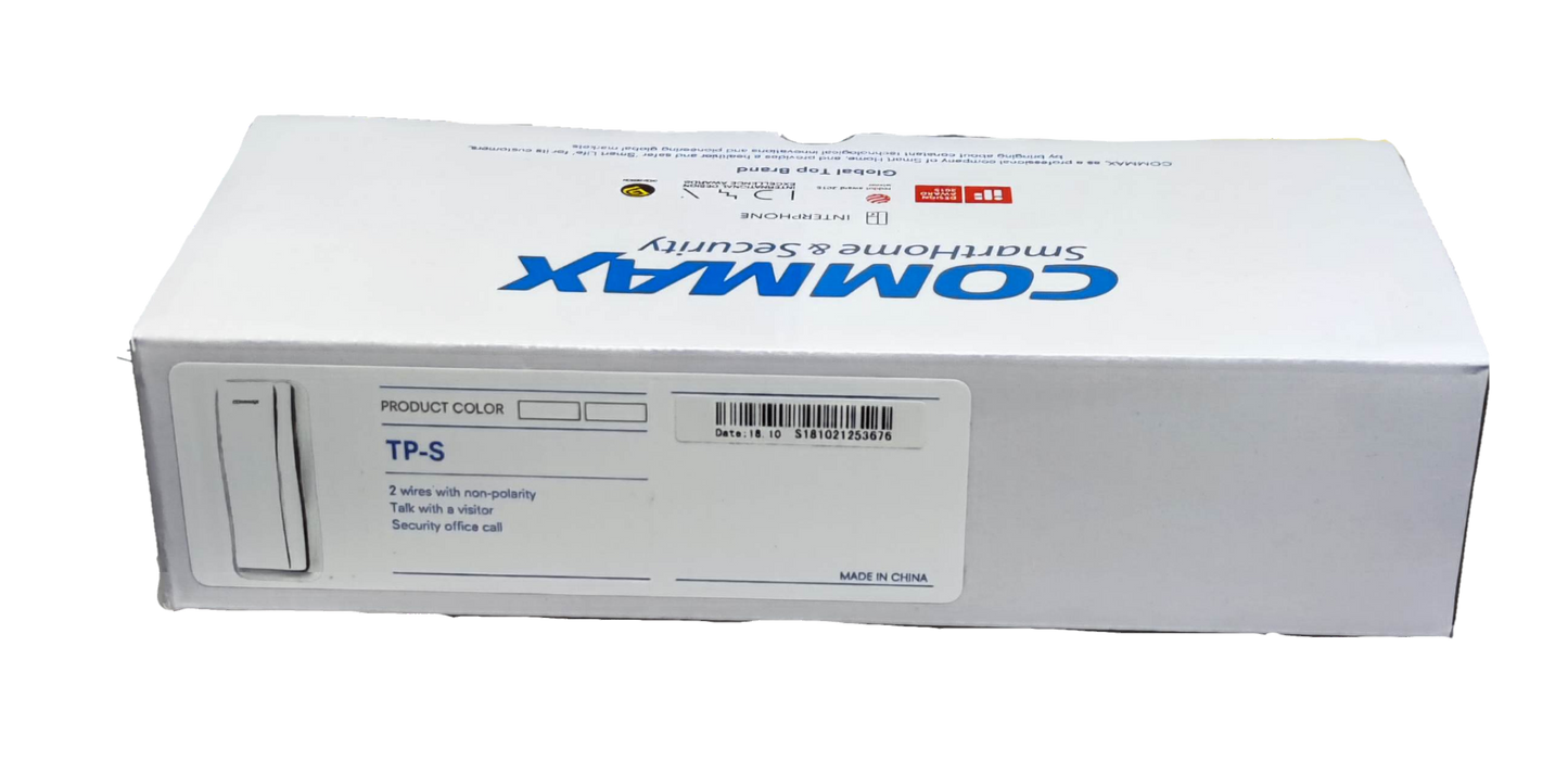 White Commax product box packaging showing Commax Intercom Slave TP-S label for CCTV and security systems
