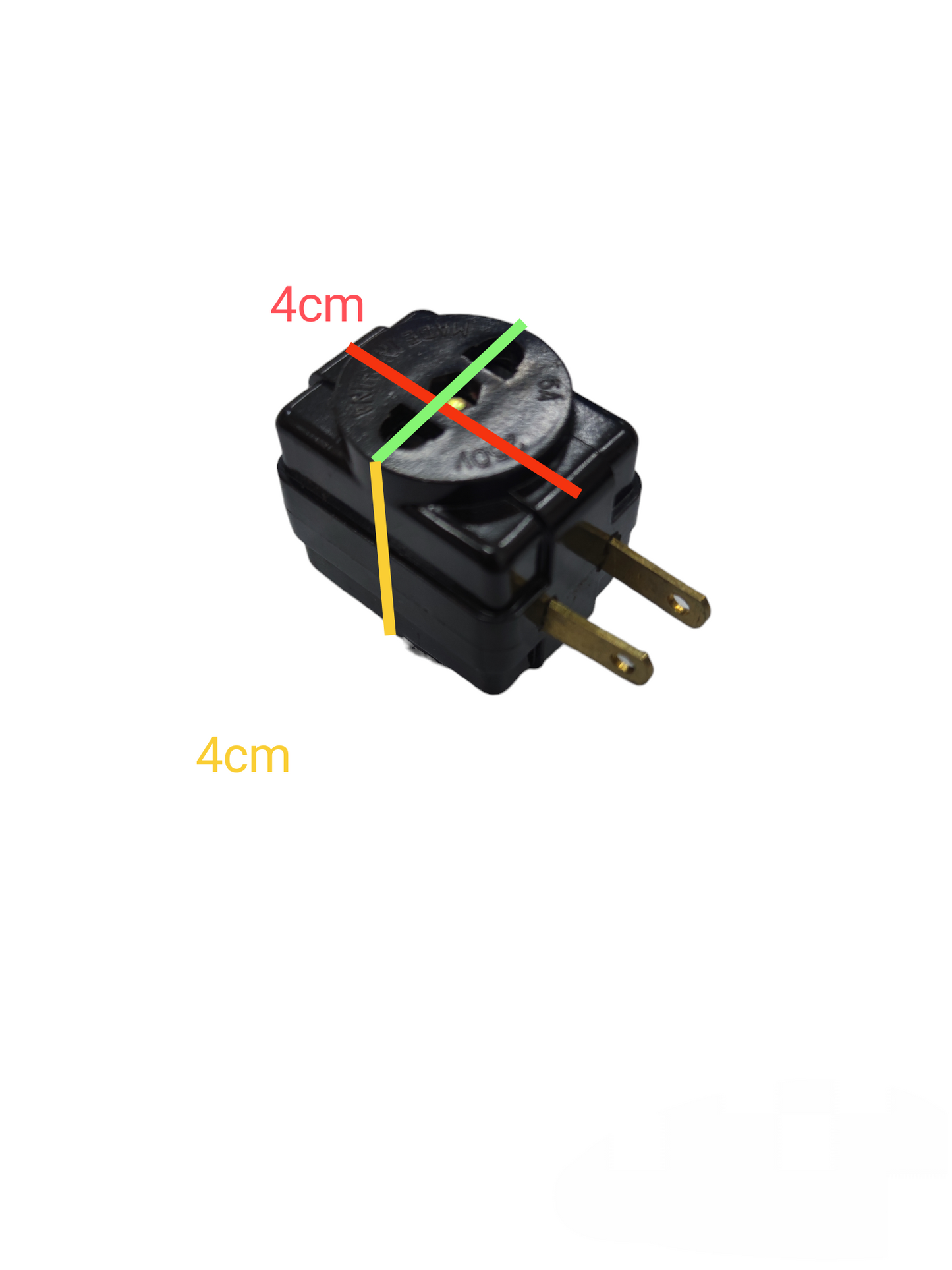 Black cube tap 3 outlet adapter with compact design and two-prong plug from China