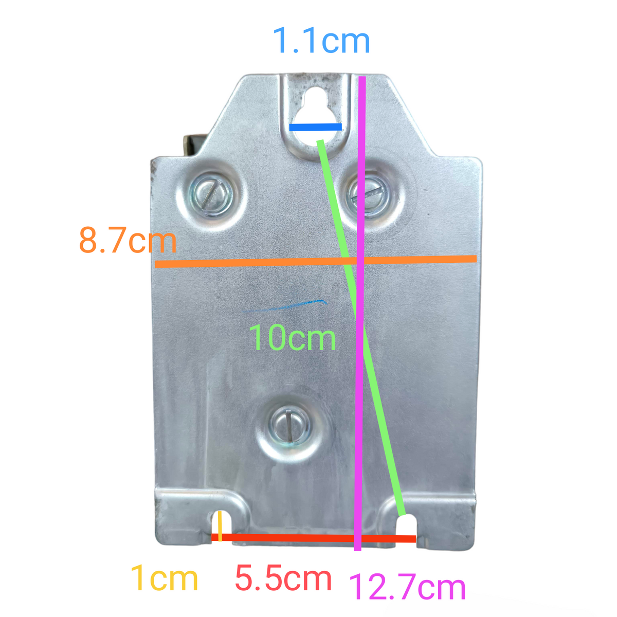 Cutler Hamer Magnetic Contactor 27A 220V metal mounting bracket with measurement markings