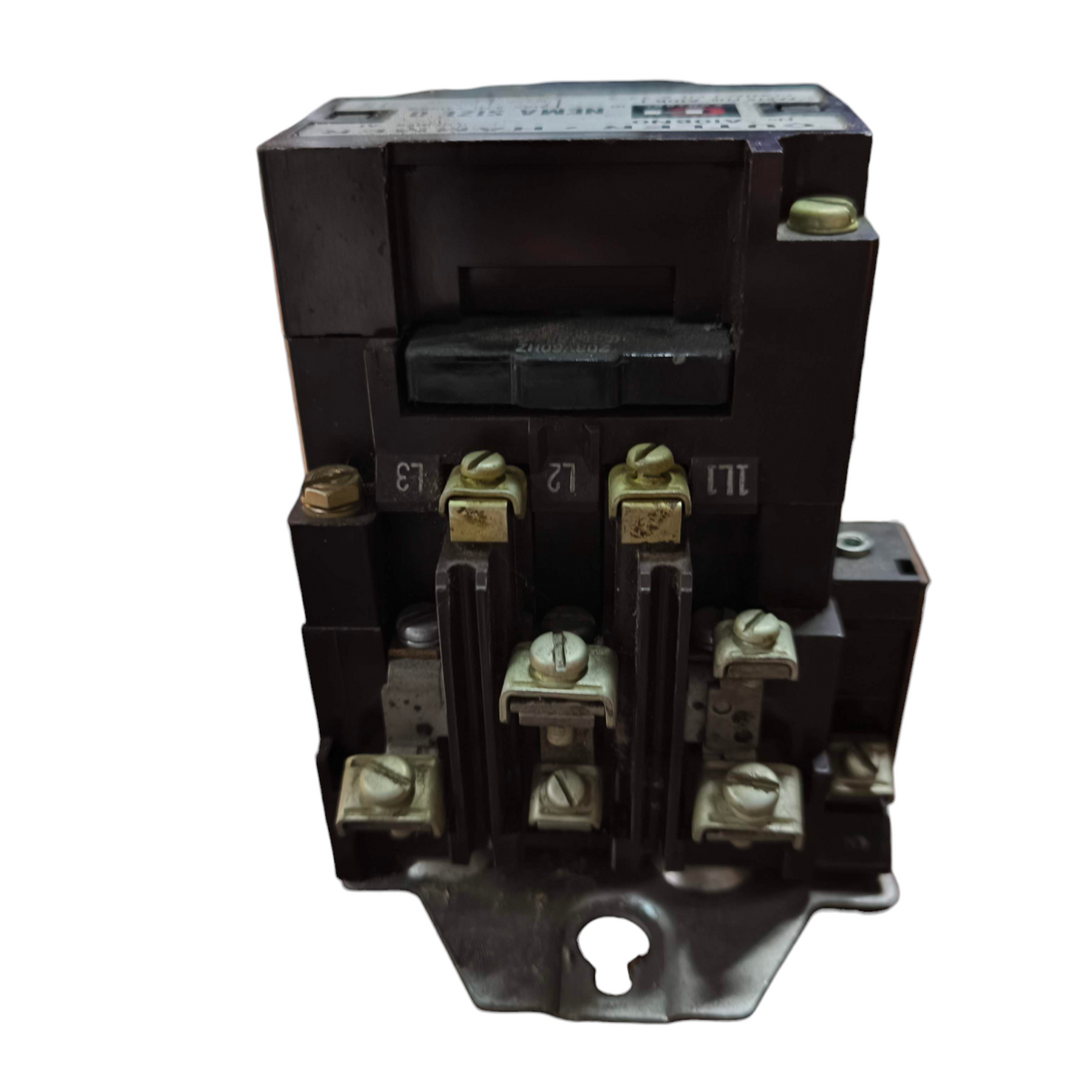 Cutler Hammer Magnetic Contactor with Auxiliary showing connection terminals and mounting base