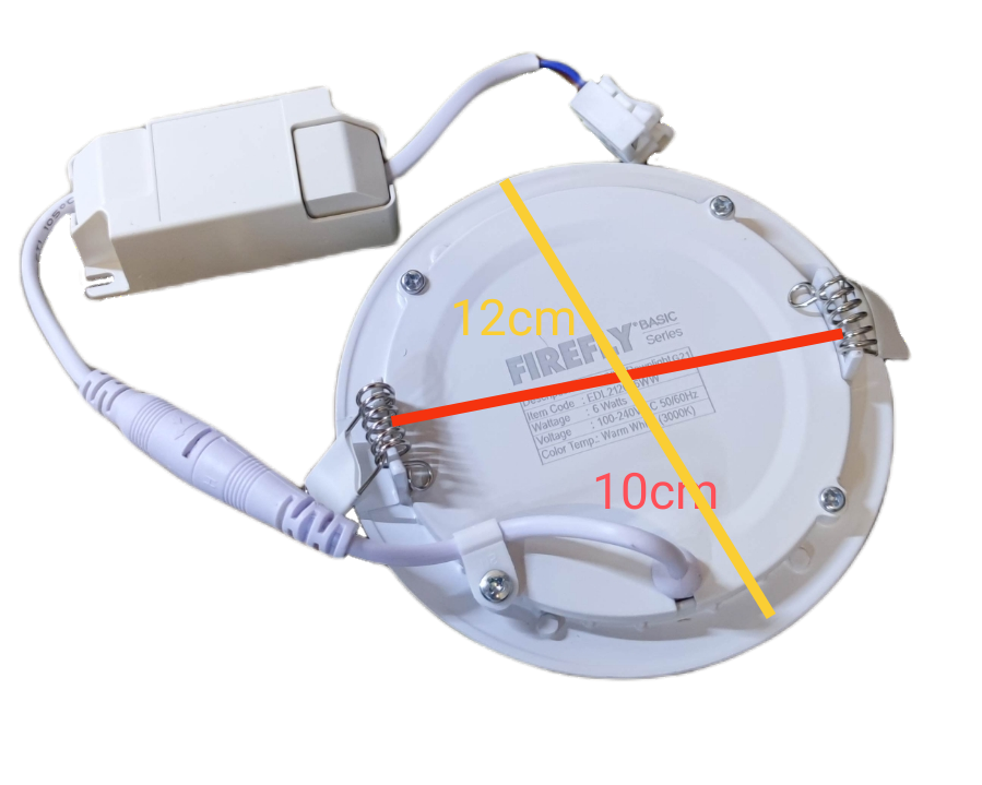 Firefly 6W LED Round Recessed Slim Downlight 220V Warm White 120mm