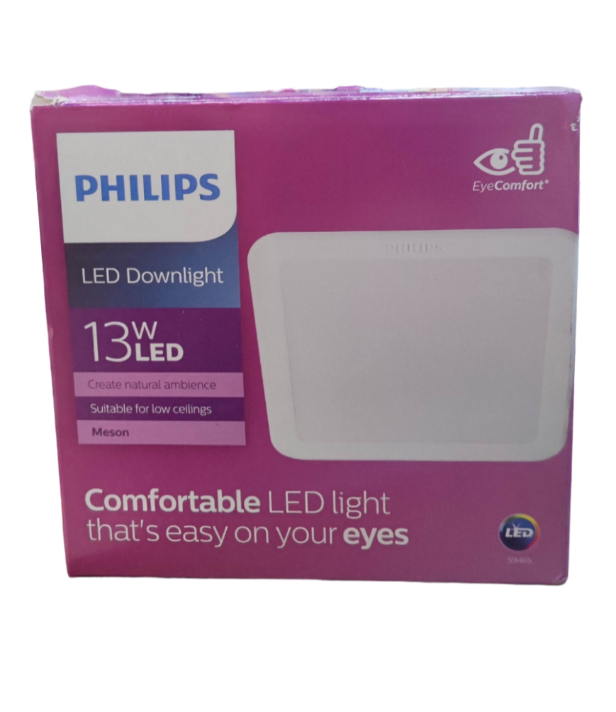 Philips LED Downlight 13W Warm White 220V Square 140mm (5.5") Philips Downlight 59465WW Meson