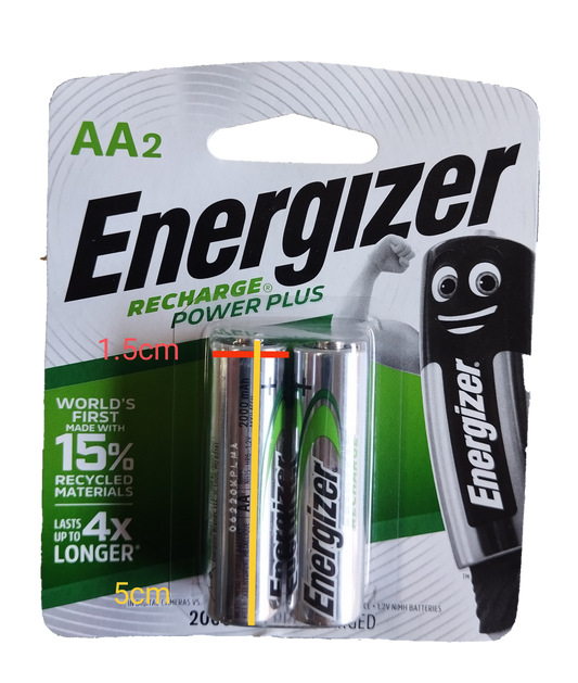 Energizer AA Rechargeable Battery Pack of 2 200mAh HR6 1.2V