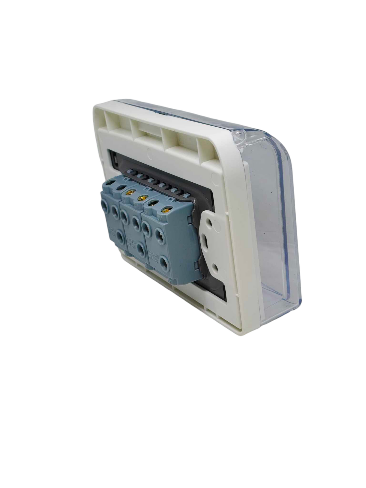 Grazen Weatherproof Cover Transparent with 3 Gang 3 Way Device 16A 220V WC-019-W+GW-005