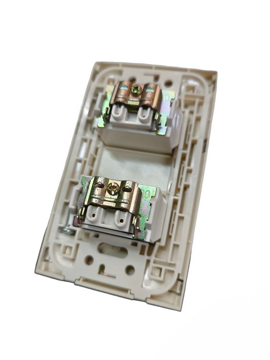 Omni 2 Gang Cable Outlet Wide Series WWP-112S+(WWV-301x2)