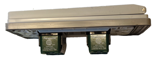 Panasonic 2 Gang Switch with Weatherproof Plate Cover, 2 Gang 1 Way Switch Wide Series with Weatherproof Cover, 2 Gang Switch with Weatherproof Plate Cover WEG5001K-5 / WEG7902