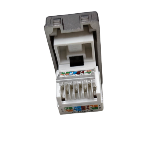 Royu Data Outlet Dark Gray Plano Series network cable connector with color-coded wiring guide