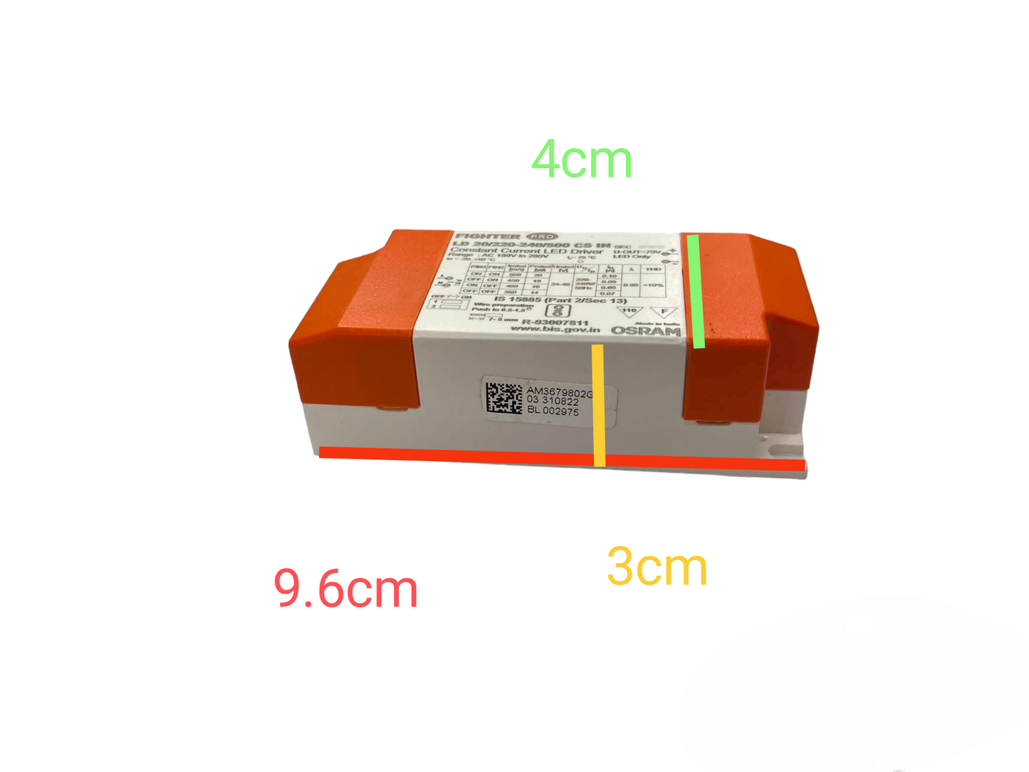 Osram LED Driver Constant Current 220V 21-43V DC 350mA-400mA-450mA- 500mA CSVS20 in Osram ( Figher Pro)