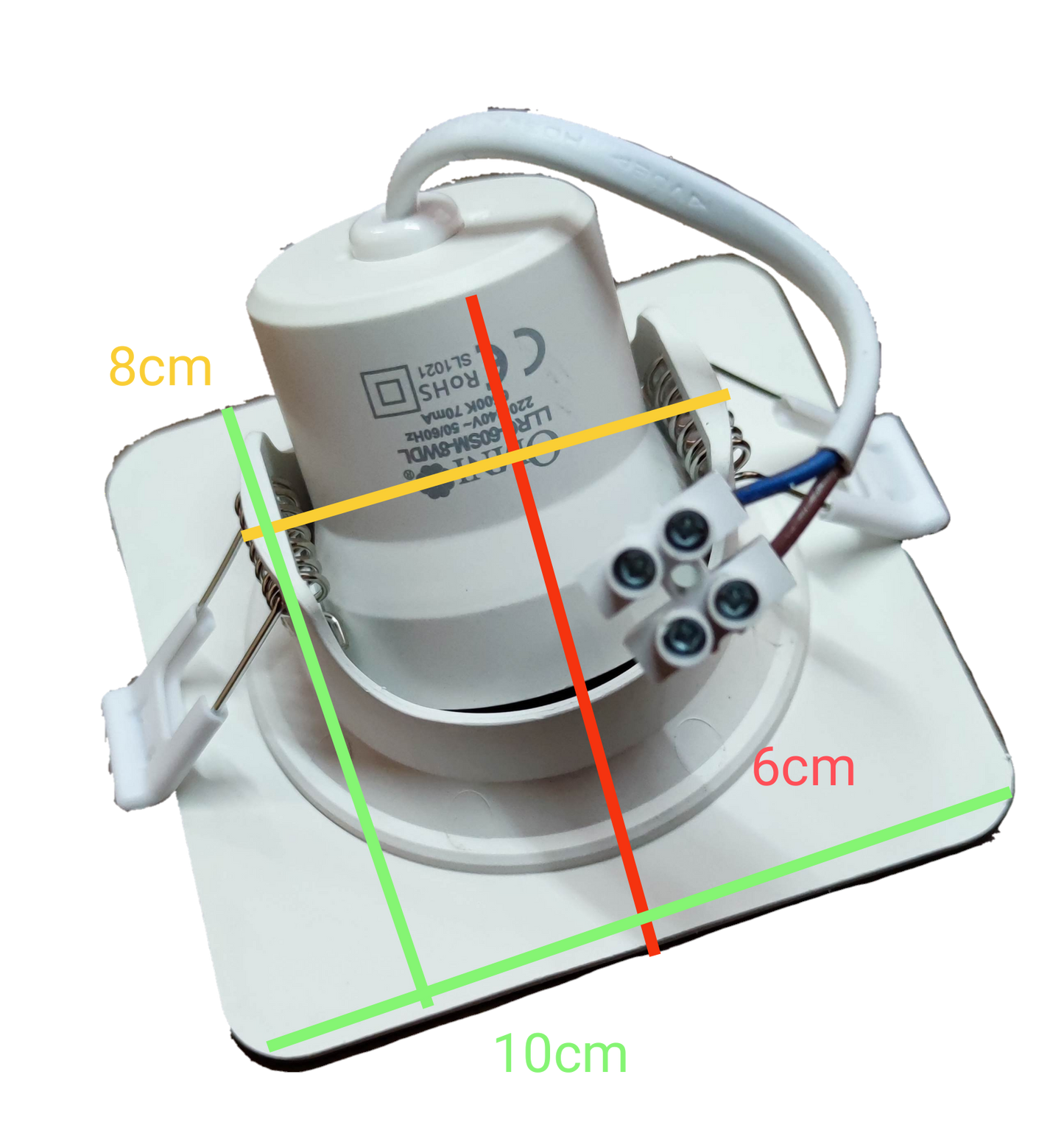 Omni 8W LED Downlight Square Movable Downlight Daylight 6500K 220V