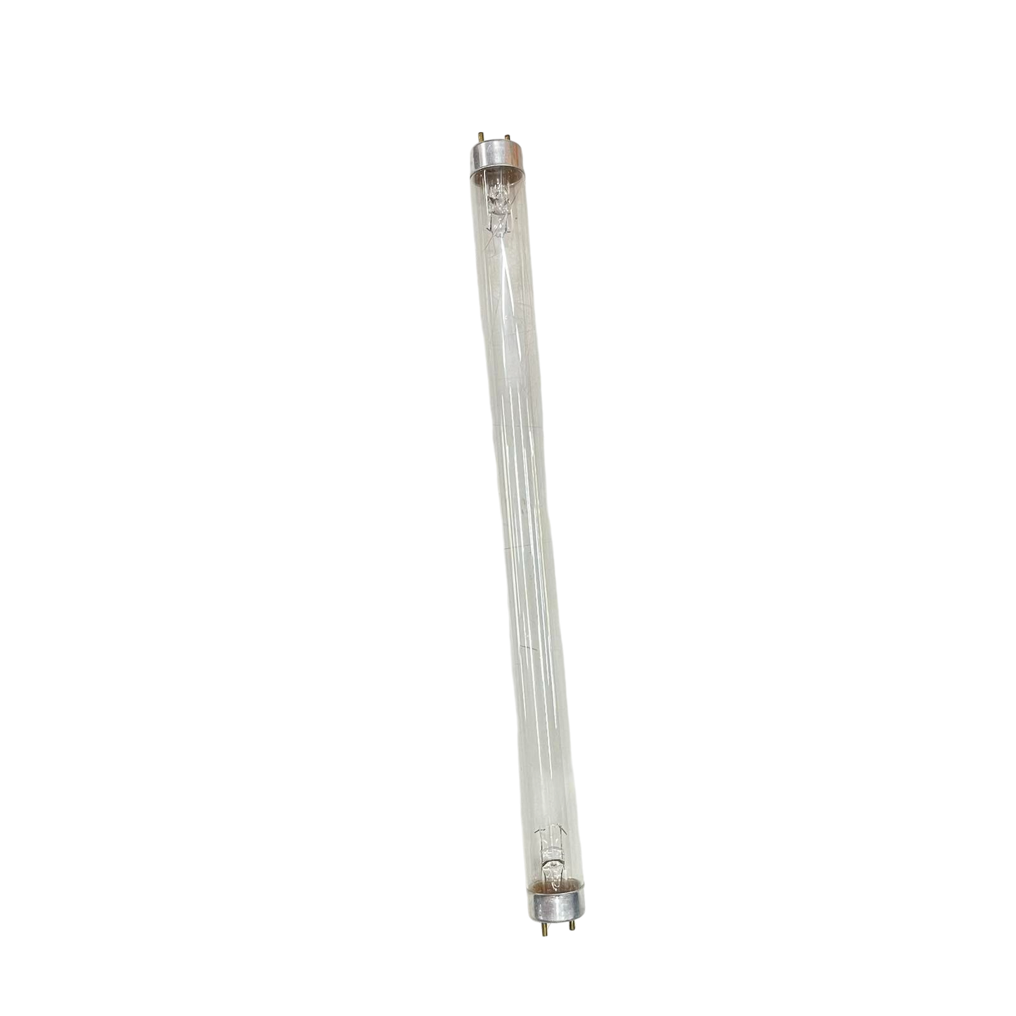 10W UVC Fluorescent Tube from China with clear glass and metal end caps for sterilization use
