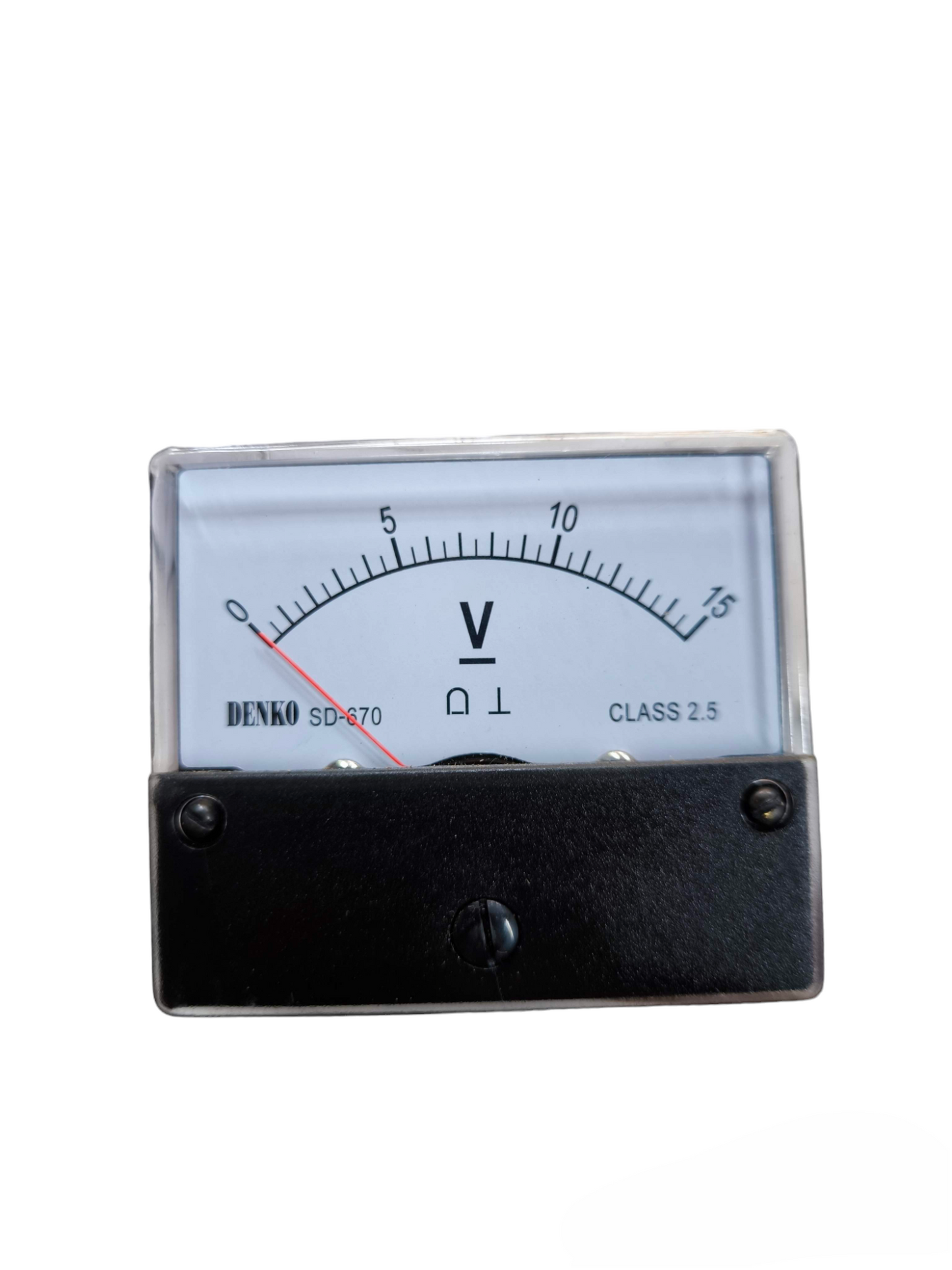 Denko DC volt panel meter with a clear display for precise voltage readings in electrical trade applications