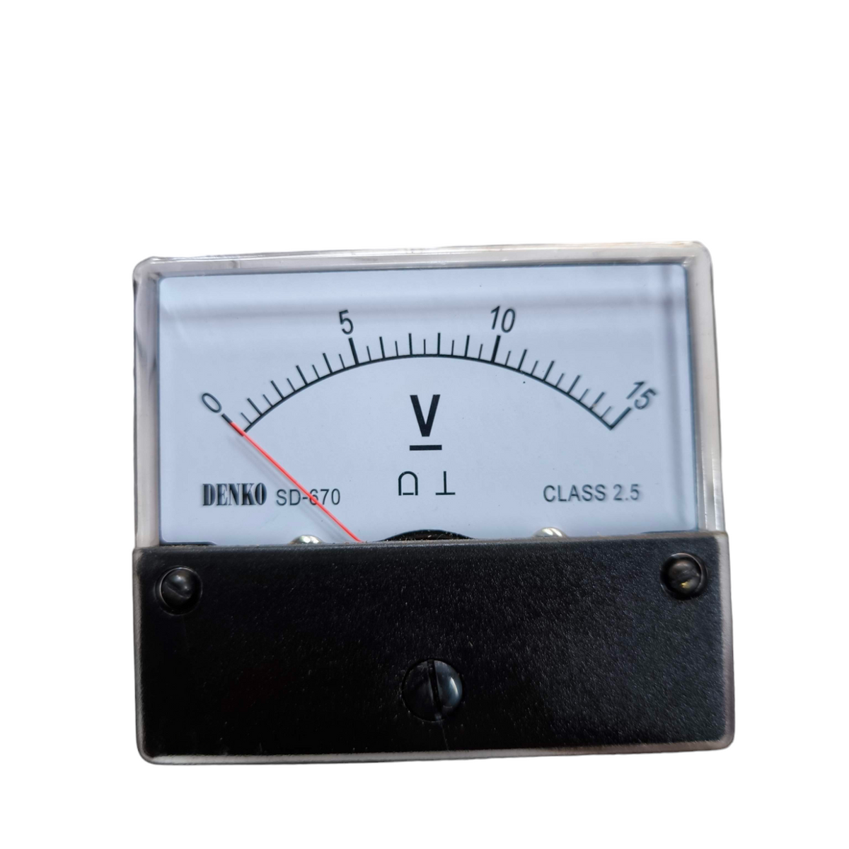 Denko DC volt panel meter with a clear display for precise voltage readings in electrical trade applications