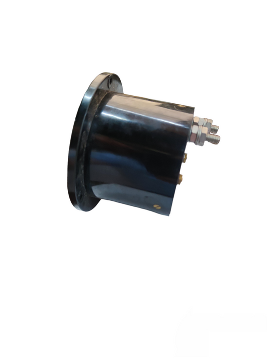 Denko frequency meter 100-130V electrical trade tool with black cylindrical housing and terminal connections