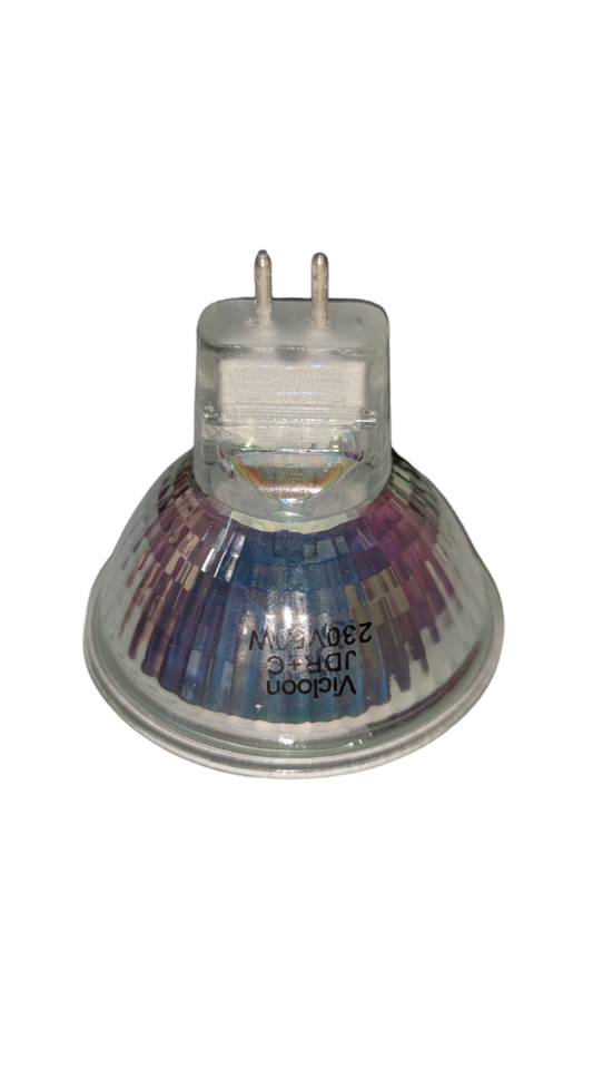 Vicloon Dichroic Halogen Lamp 50W 220V MR16 with clear glass and two-pin base