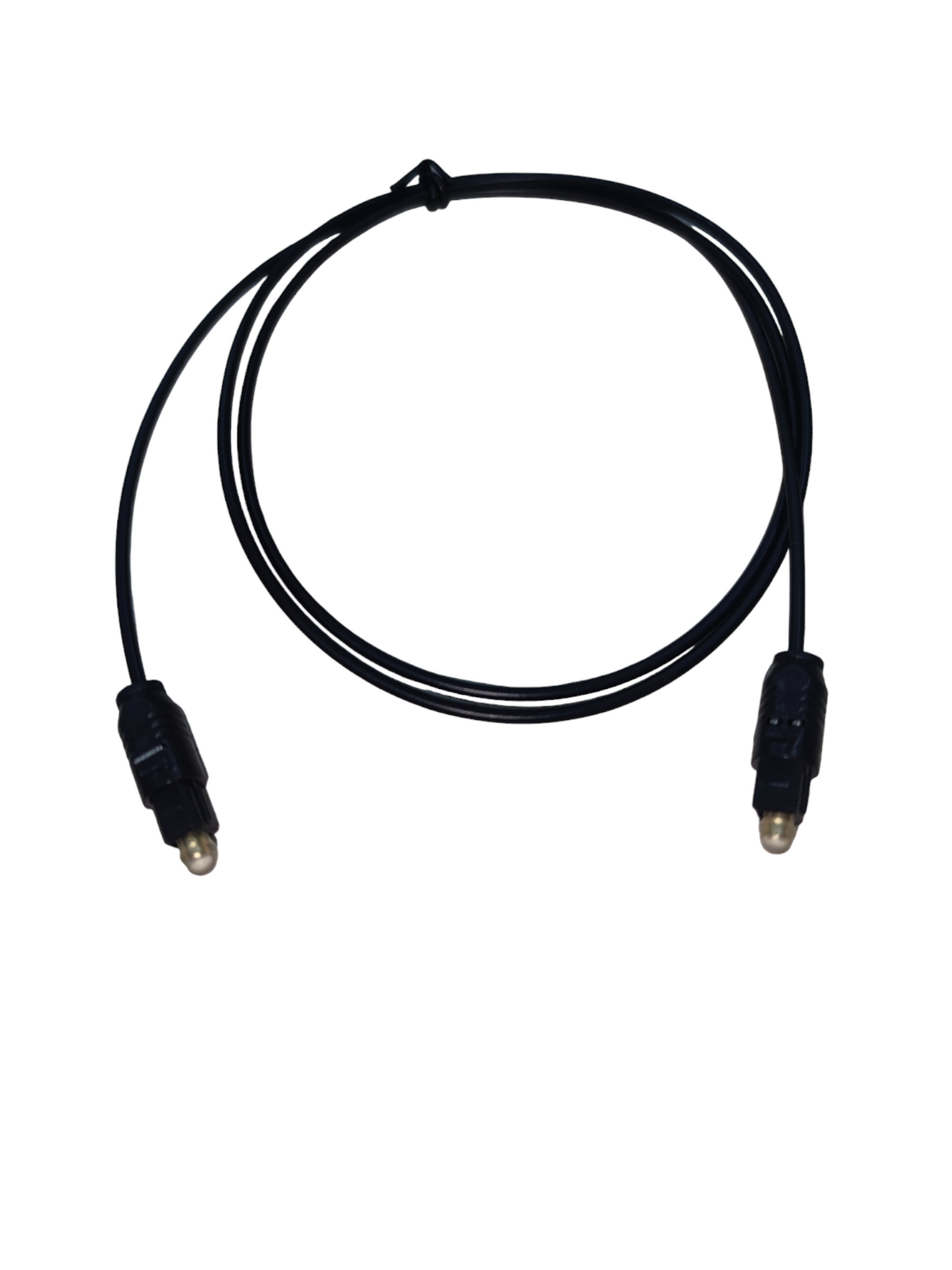 Black Digital Fiber Optic Cable Audio with Toslink connectors for high-quality sound transmission