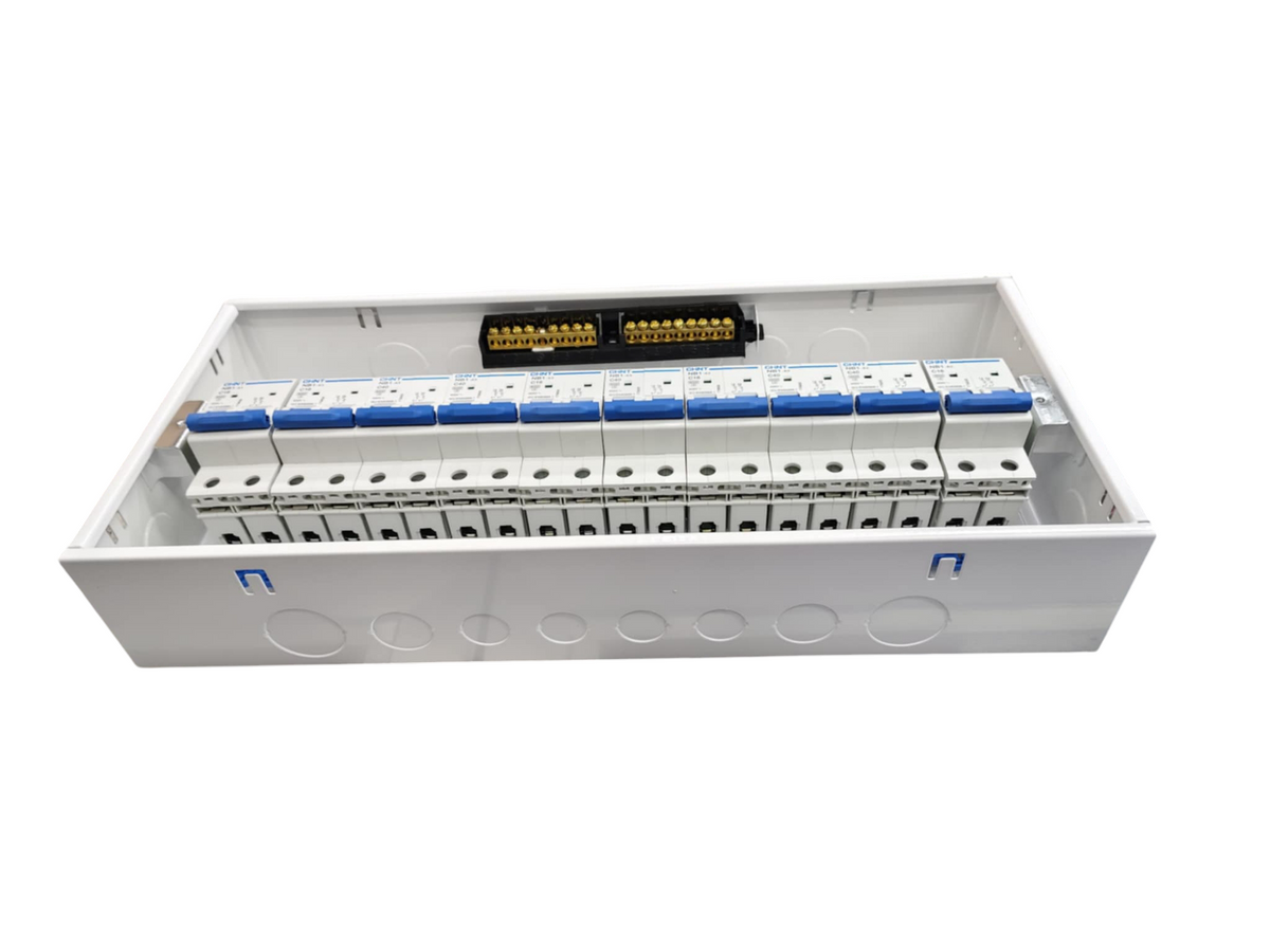 Chint distribution box with Bus Bar Flush Type electrical circuitry and parts with circuit breakers